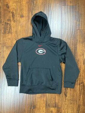 GEORGIA BULLDOGS Nike Youth Boys Hoodie Therma-Fit Black Size Medium